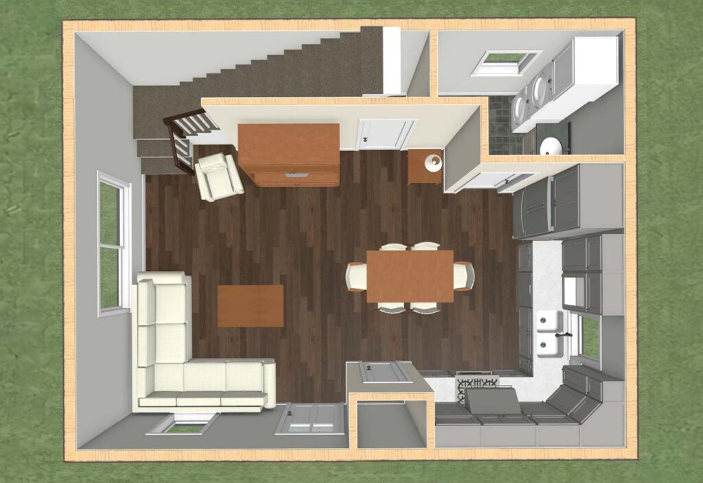 Dadu Pkg D1 First Floor Plan 3d