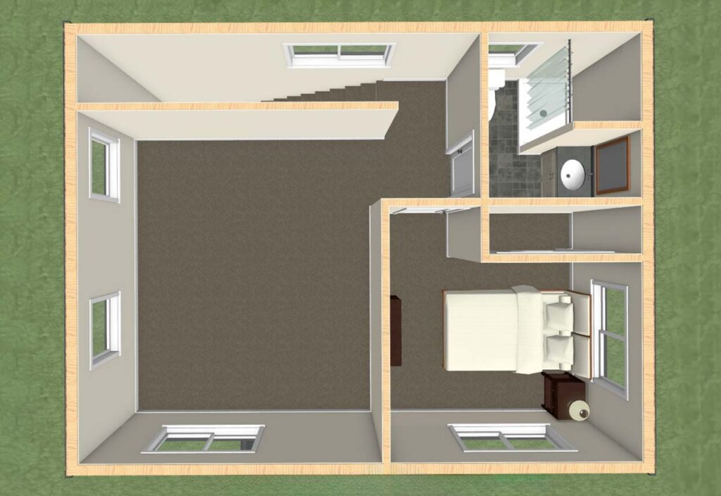 Dadu Pkg D1 Second Floor Plan 3d