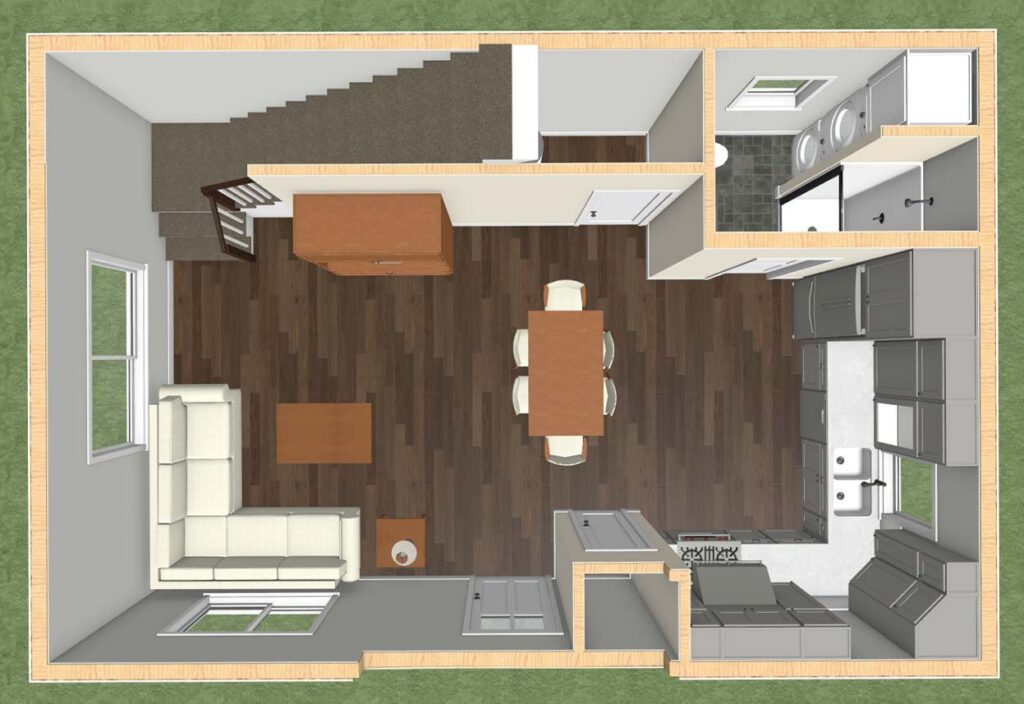 Dadu Pkg E1 First Floor Plan 3d