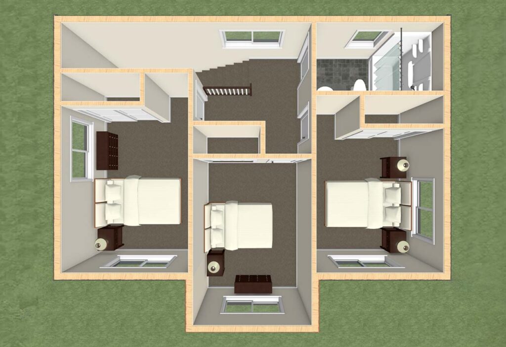 Dadu Pkg E1 Second Floor Plan 3d