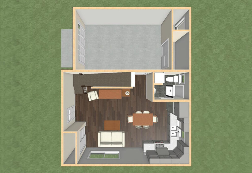 Dadu pkg d3 first floor plan 3d